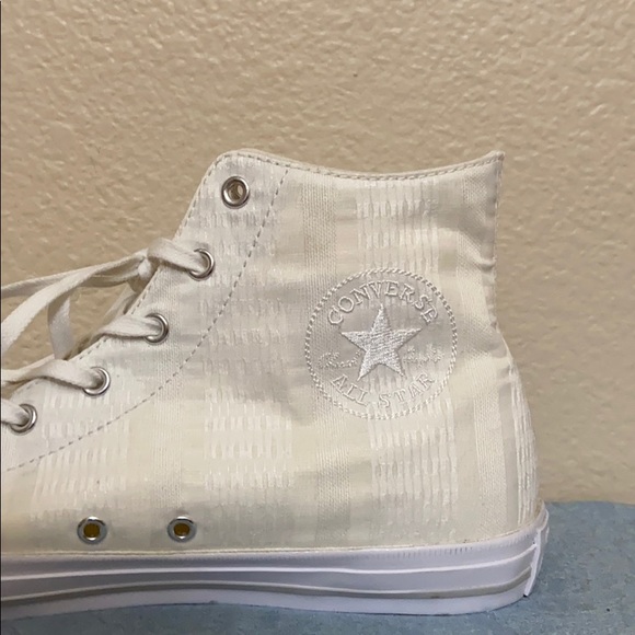 all white high top chucks